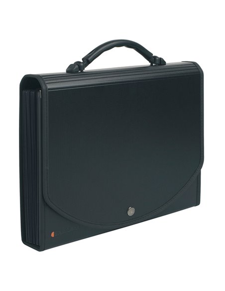 CLASSIFICATORE A 13 TASCHE 33x26cm IN PPL NERO EXACASE 55934E