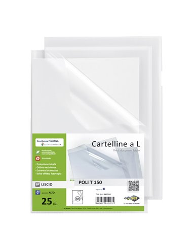 25 CARTELLINE A L 21X29,7 POLI T 150 PPL LISCIO SEI 662318 SEI ROTA CARTELLINE APERTE SU DUE LATI