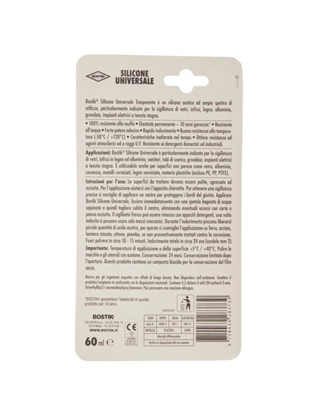 ADESIVO UNIVERSALE 20GR BOSTIK MAX REPAIR TRASPARENTE 64379