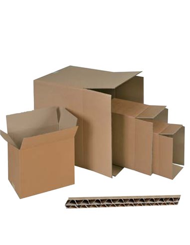 SCATOLA CARTONE PER IMBALLO AVANA ONDA doppia P60xL60xH60cm 143448 No Brand SCATOLE E TUBI PER SPEDIZIONE