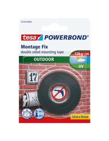 NASTRO BIADESIVO 19mmx1,5mt POWERBOND ESTERNI Tesa 55750-00002-04