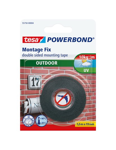 NASTRO BIADESIVO 19mmx1,5mt POWERBOND ESTERNI Tesa 55750-00002-04