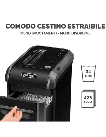 DISTRUGGIDOCUMENTI A FRAMMENTI 99Ci FELLOWES 4691001 FELLOWES A FRAMMENTI E MICROFRAMMENTI