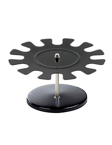 PORTATIMBRI CIRCOLARE 12posti NERO in METALLO Koala 7203