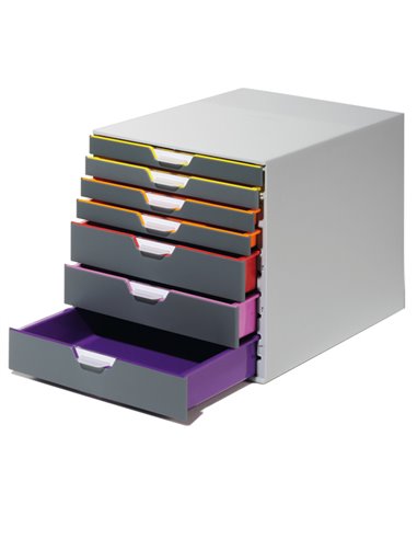 CASSETTIERA A 7 CASSETTI VARICOLOR DURABLE 7607-27 DURABLE CASSETTIERE DA SCRIVANIA