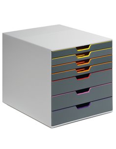 CASSETTIERA A 7 CASSETTI VARICOLOR DURABLE 7607-27 DURABLE CASSETTIERE DA SCRIVANIA 2