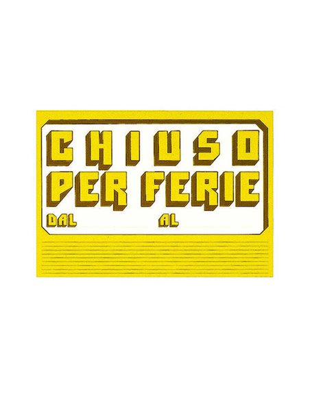 CARTELLO IN CARTONCINO 'CHIUSO PER FERIE' 23x32cm CWR 315/6 315/6 CWR CARTELLI-VETROFANIE