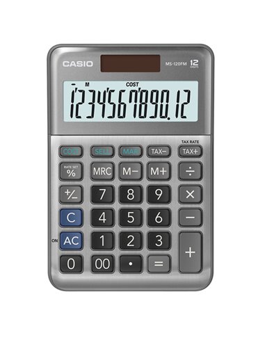 CALCOLATRICE DA TAVOLO MS-120FM 12cifre CASIO MS-120FM-WA-EP