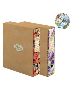 Registratore protocollo D.8cm con custodia Pigna Nature Flowers 0223325D8 PIGNA REGISTRATORI A LEVA