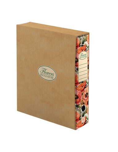 Registratore protocollo D.8cm con custodia Pigna Nature Flowers 0223325D8 PIGNA REGISTRATORI A LEVA