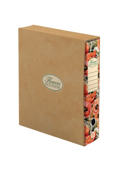 Registratore protocollo D.8cm con custodia Pigna Nature Flowers 0223325D8 PIGNA REGISTRATORI A LEVA