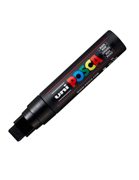 Marcatore UNI POSCA PC17K p.scalpello 15mm nero UNI MITSUBISHI M PC17K N UNI MITSUBISHI A BASE D'ACQUA