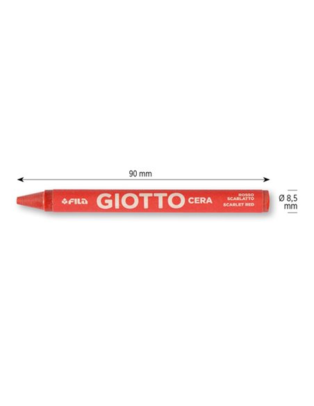 BARATTOLO 96 PASTELLI CERA 90mm ø 8.5mm GIOTTO 523600 GIOTTO PASTELLI A OLIO-CERA