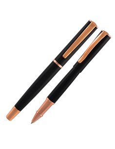 ROLLER IMPRESSA™ NERO-ROSEGOLD punta M MONTEVERDE J029866 MONTEVERDE ROLLER E PORTAMINE