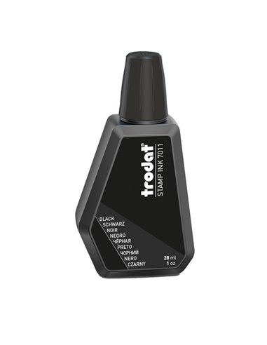 INCHIOSTRO NERO 28ml per TIMBRO IN GOMMA 7011 TRODAT 55886. TRODAT INCHIOSTRO PER TIMBRI-TAMPONI