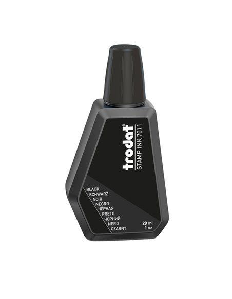 INCHIOSTRO NERO 28ml per TIMBRO IN GOMMA 7011 TRODAT 55886. TRODAT INCHIOSTRO PER TIMBRI-TAMPONI
