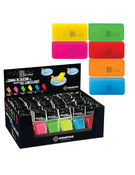 Gomma termosensibile in silicone RISCRIVI col.assortiti fluo OSAMA OW 10139
