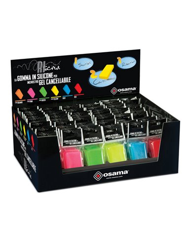 Gomma termosensibile in silicone RISCRIVI col.assortiti fluo OSAMA OW 10139
