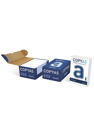CARTA COPY A5 148x210mm 80GR 500FG BIANCA FAVINI A620505 FAVINI BIANCA