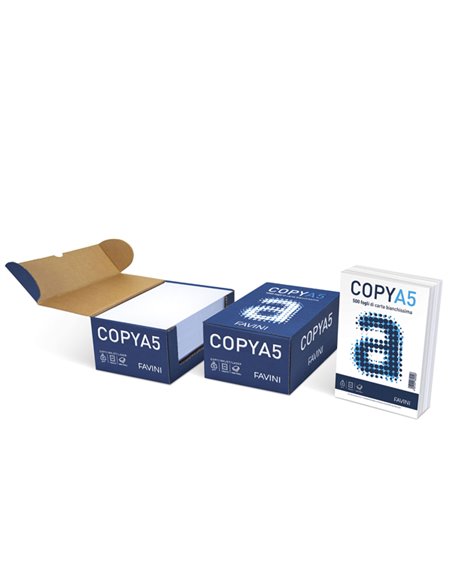 CARTA COPY A5 148x210mm 80GR 500FG BIANCA FAVINI A620505 FAVINI BIANCA