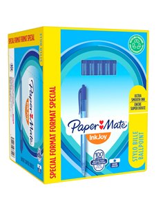 Special pack 80+20 penna sfera scatto INKJOY Stick 100RT 1,0mm blu PAPERMATE S0977440 PAPERMATE A SCATTO