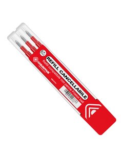 Set 3 refill inchiostro gel RiSCRIVI cancellabile 0,7mm rosso OSAMA OW 10136 R