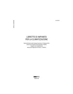 LIBRETTO IMPIANTO CLIMATIZZAZIONE VENETO 297x210mm 48pag E2621VE EDIPRO E2621VE