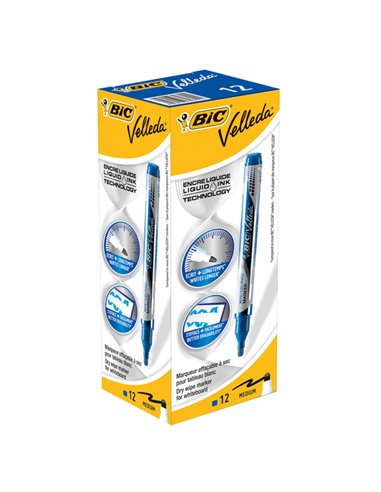 MARCATORI P.TONDA Whiteboard VELLEDA® Liquid Ink Pocket BIC® BLU 902087 BIC PER LAVAGNE CANCELLABILI