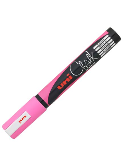Marcatore a gesso liquido UNI CHALK p.tonda rosa fluo UNI MITSUBISHI M PWE5M RAF