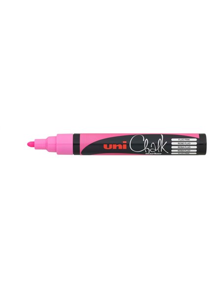 Marcatore a gesso liquido UNI CHALK p.tonda rosa fluo UNI MITSUBISHI M PWE5M RAF