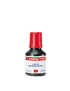 RICARICA INCHIOSTRO PERMANENTE 30ML T25 ROSSO EDDING E-T25 002 EDDING INCHIOSTRO E RICAMBI PER MARCATORI
