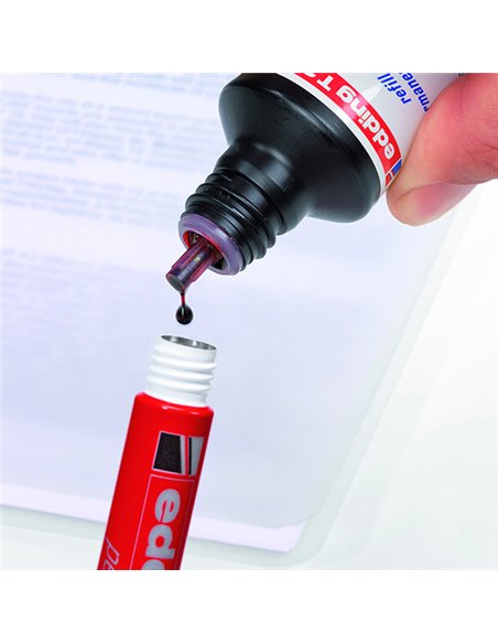 RICARICA INCHIOSTRO PERMANENTE 30ML T25 ROSSO EDDING E-T25 002 EDDING INCHIOSTRO E RICAMBI PER MARCATORI