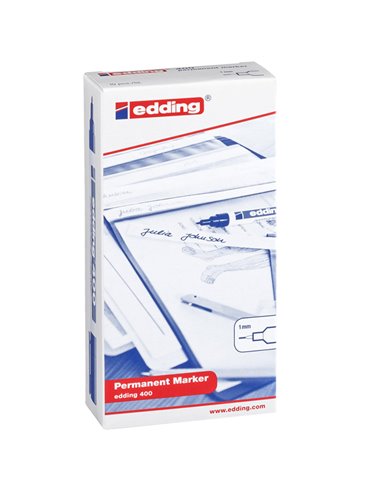 Marcatore permanente EDDING 400 punta conica blu E-400 003 EDDING PERMANENTI