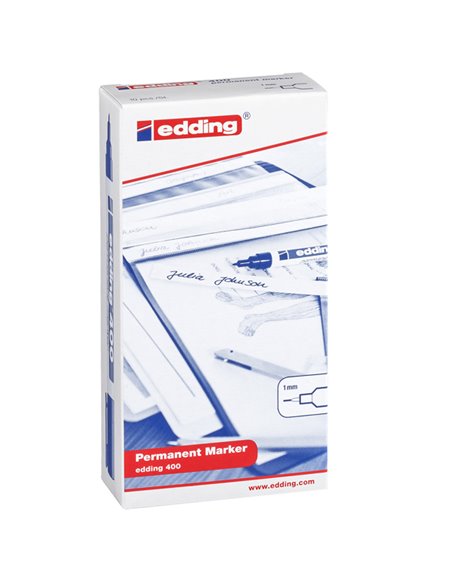 Marcatore permanente EDDING 400 punta conica rosso E-400 002 EDDING PERMANENTI