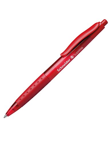 Penna a sfera a scatto SUPRIMO punta media rosso SCHNEIDER P135602 SCHNEIDER A SCATTO