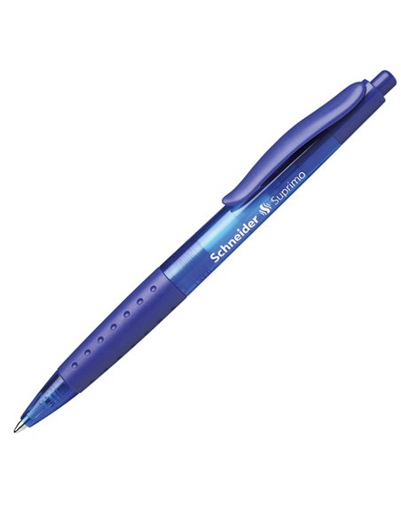 Penna a sfera a scatto SUPRIMO punta media blu SCHNEIDER P135603