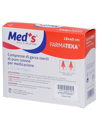 Scatola 12 COMPRESSE DI GARZA STERILE 18x40cm GAZ187F