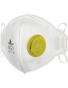 Scatola 10 MASCHERINE FILTRANTI FFP2 con valvola - pieghevole vert. M1200VBC DELTAPLUS DPI PER LE VIE RESPIRATORIE