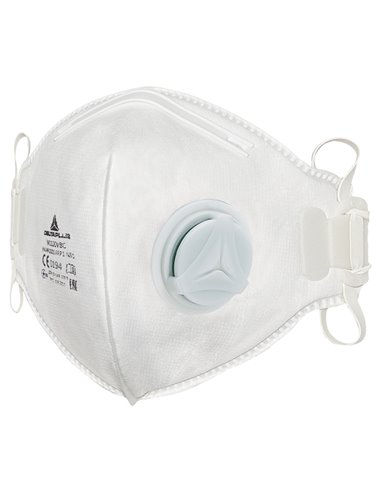 Scatola 10 MASCHERINE FILTRANTI FFP1 con valvola - pieghevole vert. M1100VBC DELTAPLUS DPI PER LE VIE RESPIRATORIE
