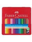 ASTUCCIO metallo 24 PASTELLI COLORATI ACQUERELLABILI Color Grip FABER CASTELL 112423