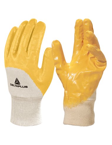 GUANTO DA LAVORO PESANTE NI015 Tg.09 in NITRILE LEGGERO NI01509 DELTAPLUS GUANTI DI PROTEZIONE