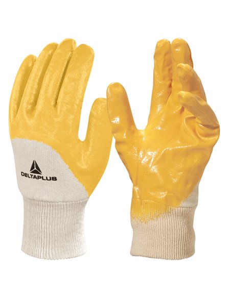 GUANTO DA LAVORO PESANTE NI015 Tg.09 in NITRILE LEGGERO NI01509 DELTAPLUS GUANTI DI PROTEZIONE