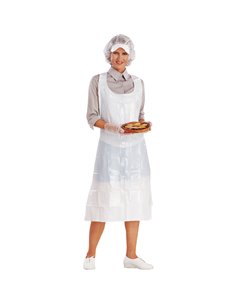 CONF.100 GREMBIULI PE Tg. U bianco MONOUSO TABPO02 DELTAPLUS ABBIGLIAMENTO MONOUSO