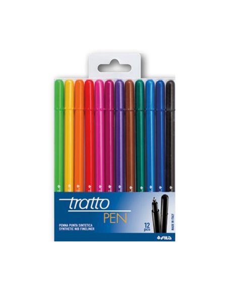 BUSTA 12 PENNARELLO TRATTO PEN NEW METAL 807700 TRATTO FINELINER