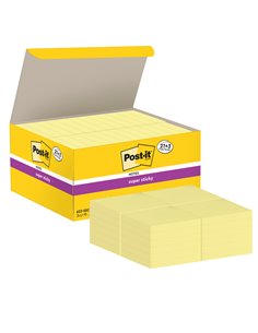VALUE PACK 21+3 BLOCCO 90fg Post-it® Super Sticky Giallo Canary™ 47.6x47.6mm 7100234510 POST-IT BLOCCHI ADESIVI-DISPENSER