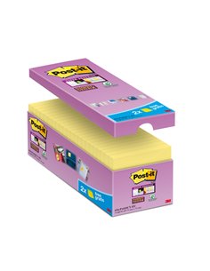 VALUE PACK 14+2 BLOCCO 90fg Post-it® Super Sticky Giallo Canary™ 76x76mm 7100235021 POST-IT BLOCCHI ADESIVI-DISPENSER