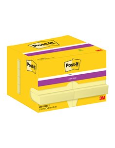 BLOCCO 90foglietti Post-it® Super Sticky Giallo Canary™ 47.6x76mm 656-12SS-CY-EU 7100290169 POST-IT BLOCCHI ADESIVI-DISPENSER 2
