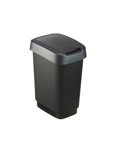 PATTUMIERA 25LT in PPL Nero/Grigio COPERCHIO BASCULANTE ROTHO F600019 ROTHO PATTUMIERE E BIDONI