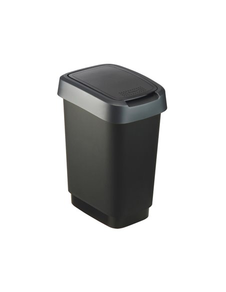 PATTUMIERA 25LT in PPL Nero/Grigio COPERCHIO BASCULANTE ROTHO F600019 ROTHO PATTUMIERE E BIDONI