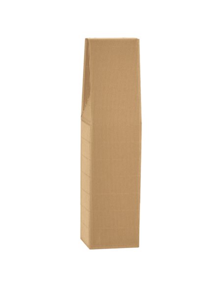 SCATOLA 1 BOTTIGLIA 90x90mm H 370mm ONDA AVANA 35460C SCOTTON CESTI REGALO E BOMBONIERE